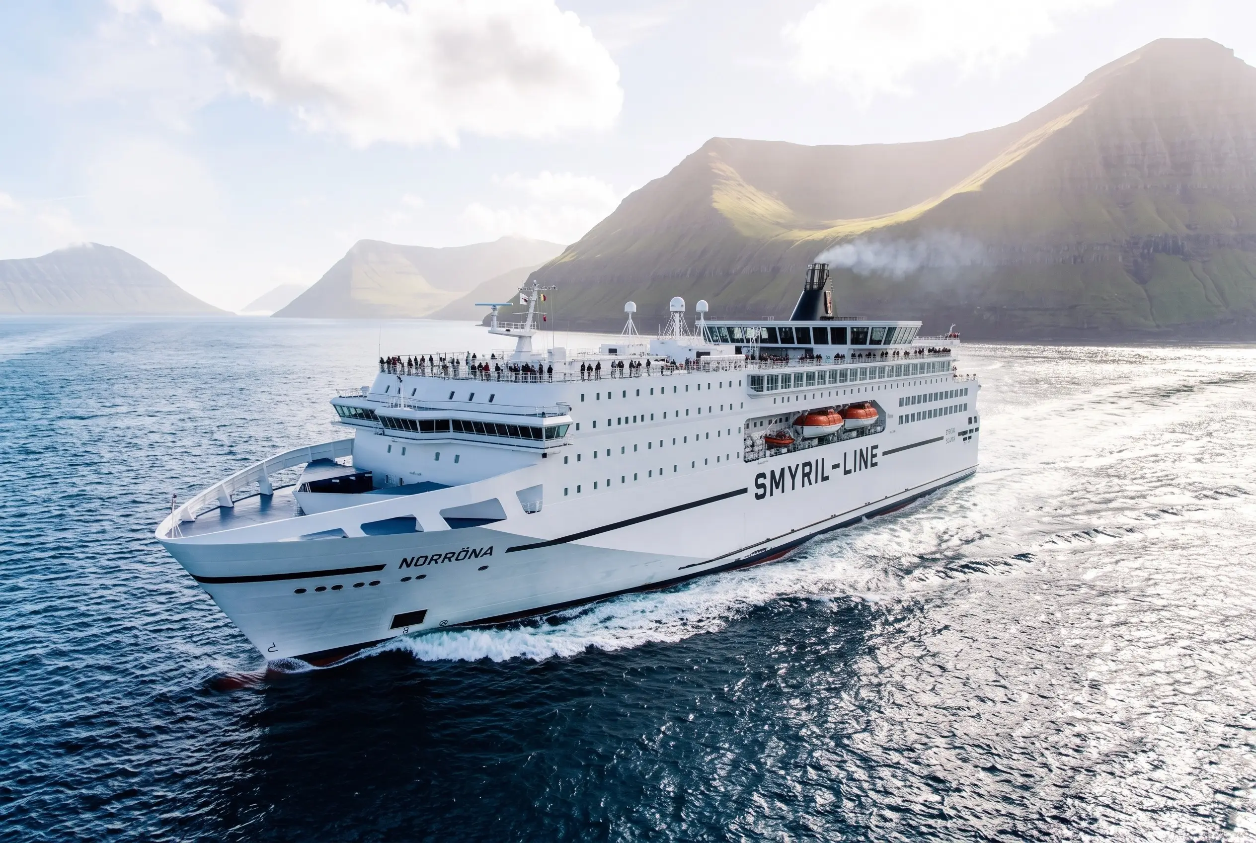 The Norröna ferry arriving at Tórshavn harbour